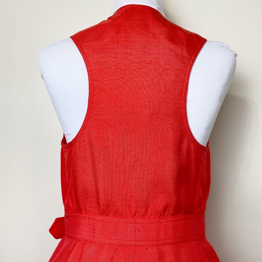 Vintage Isaac Mizrahi 100% Silk Red Wrap D… - Picture 9 of 15